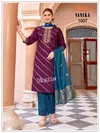 Vanika By Banwery Roman Silk Work Kurti With Bottom Dupatta